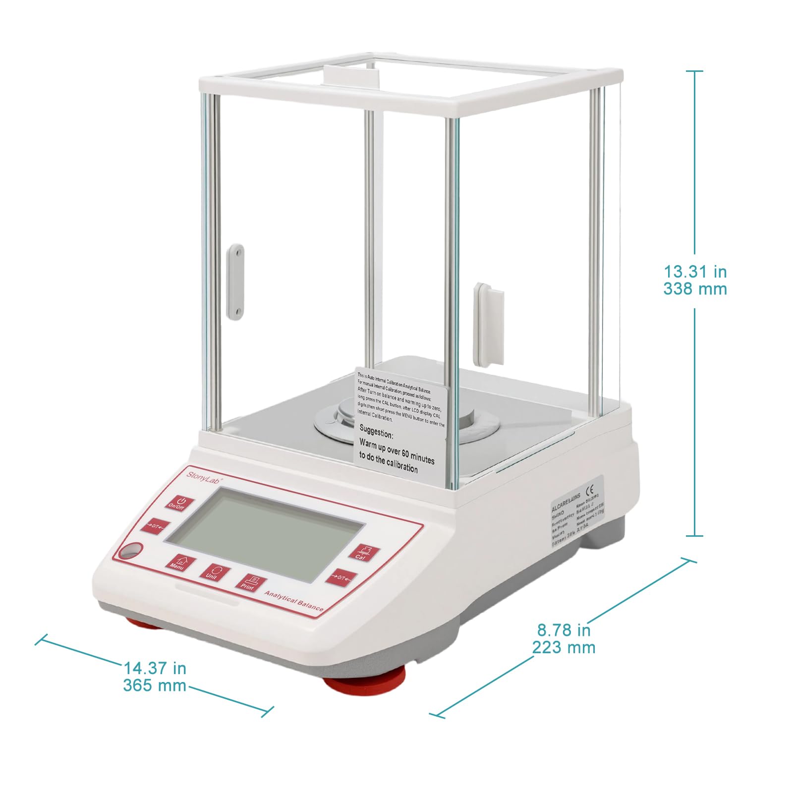 stonylab Balanza Analítica 220g/0.0001g, Calibración Interna, Balanza Ultra-Micro de 0.1mg, Auto Cal, Modo de Conteo,% Modo, Balanza de Alta Precisión para Laboratorio
