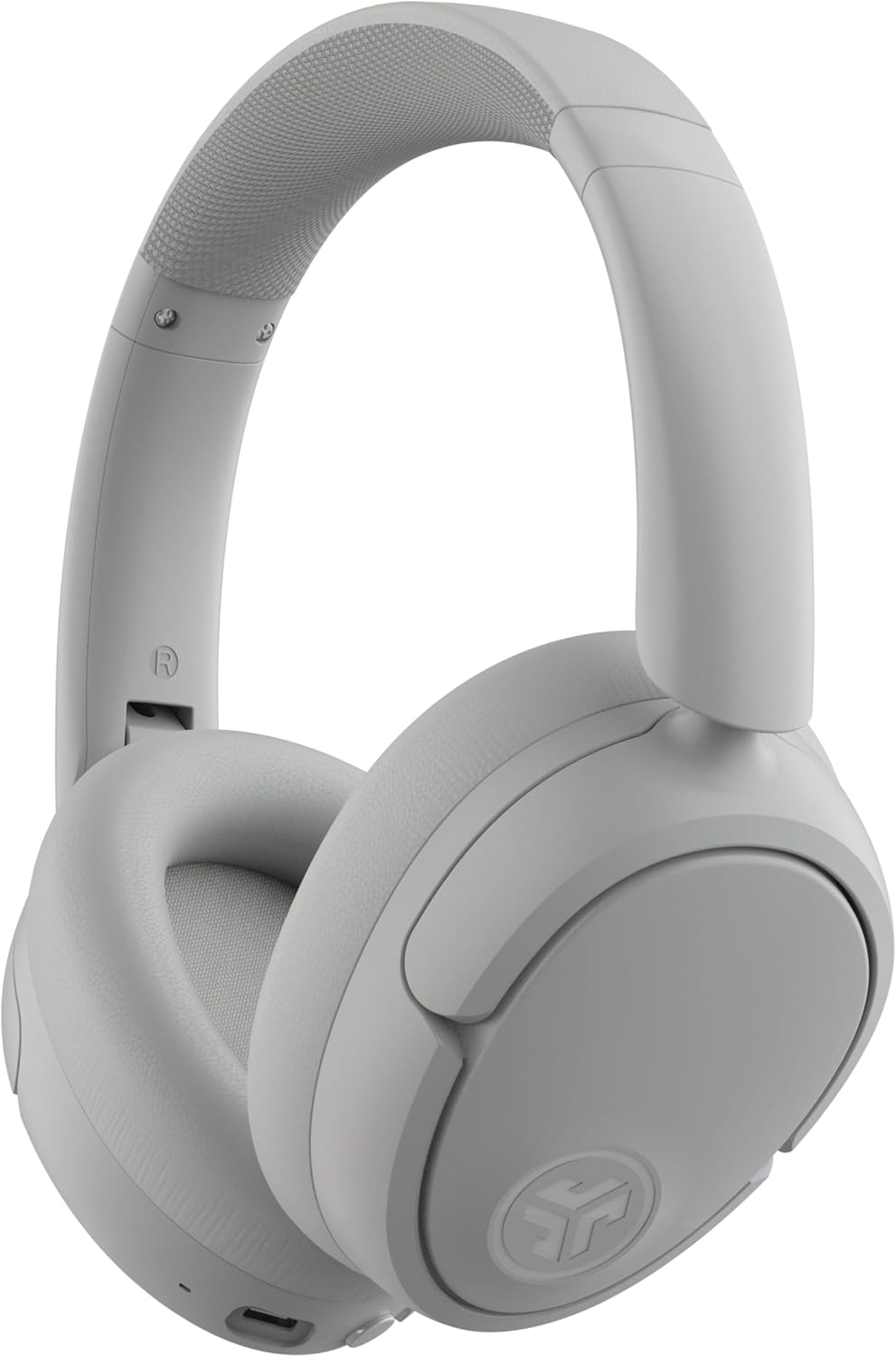 JLab JBuds LUX ANC Smart Active Noise Cancelling Headphones – Wireless Over Ear Headphones with Microphone, 70+ H Playtime Foldable Bluetooth Earphones with Multipoint & Customisable Sound, White