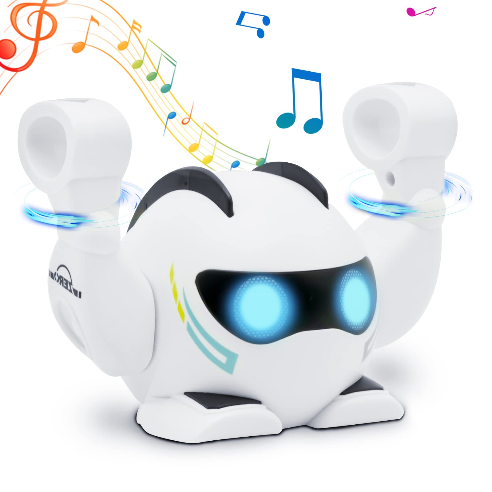 Marstone Robot Toys Rolling Robot for Kids, Touch Sensing Smart Toy with Music and Sound, Interactive Dancing Walking Robot for Children Age 2 3 4 5 6 7 8 Years Old