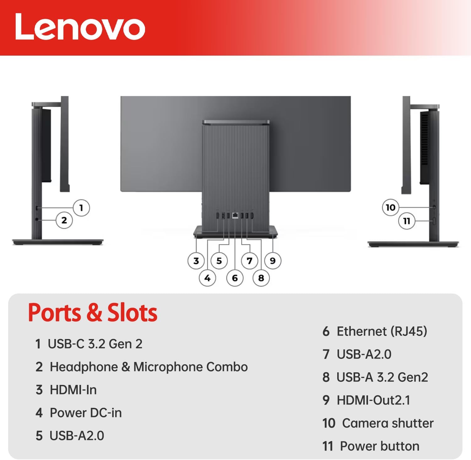 Lenovo IdeaCentre Business All-in-One, 27" FHD Touchscreen 100Hz, AMD Ryzen 5 7535HS, 16GB DDR5 RAM, 1TB SSD, Webcam, Wireless KB & Mouse, Windows 11 Home, Bundle with Adata 64GB USB Flash Drive