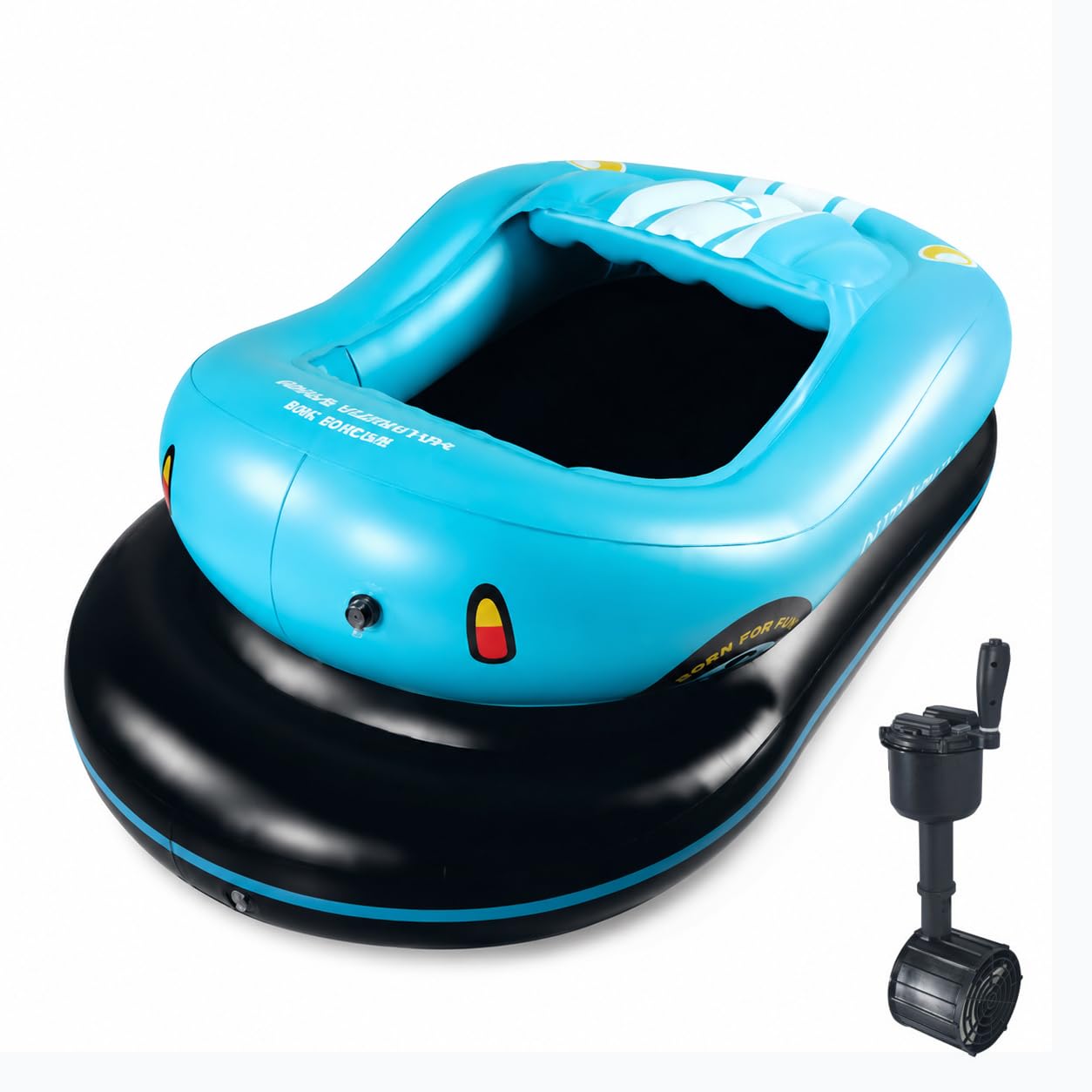 Motorized Pool Float for Adults, Electric Inflatable Bumper Boat Blue