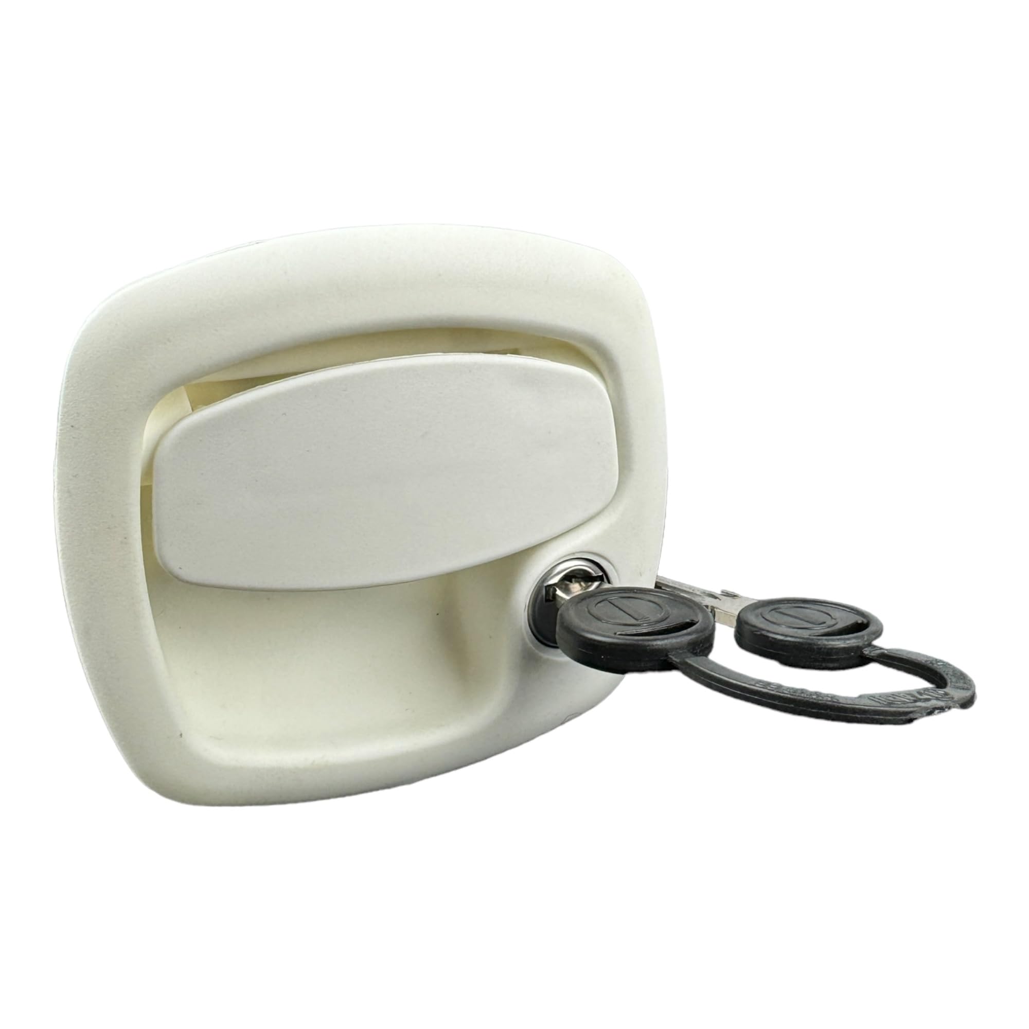Cerradura de puerta para caravana, sistema FF, HSC, parte exterior blanca, en juego con llavero pro-Styling