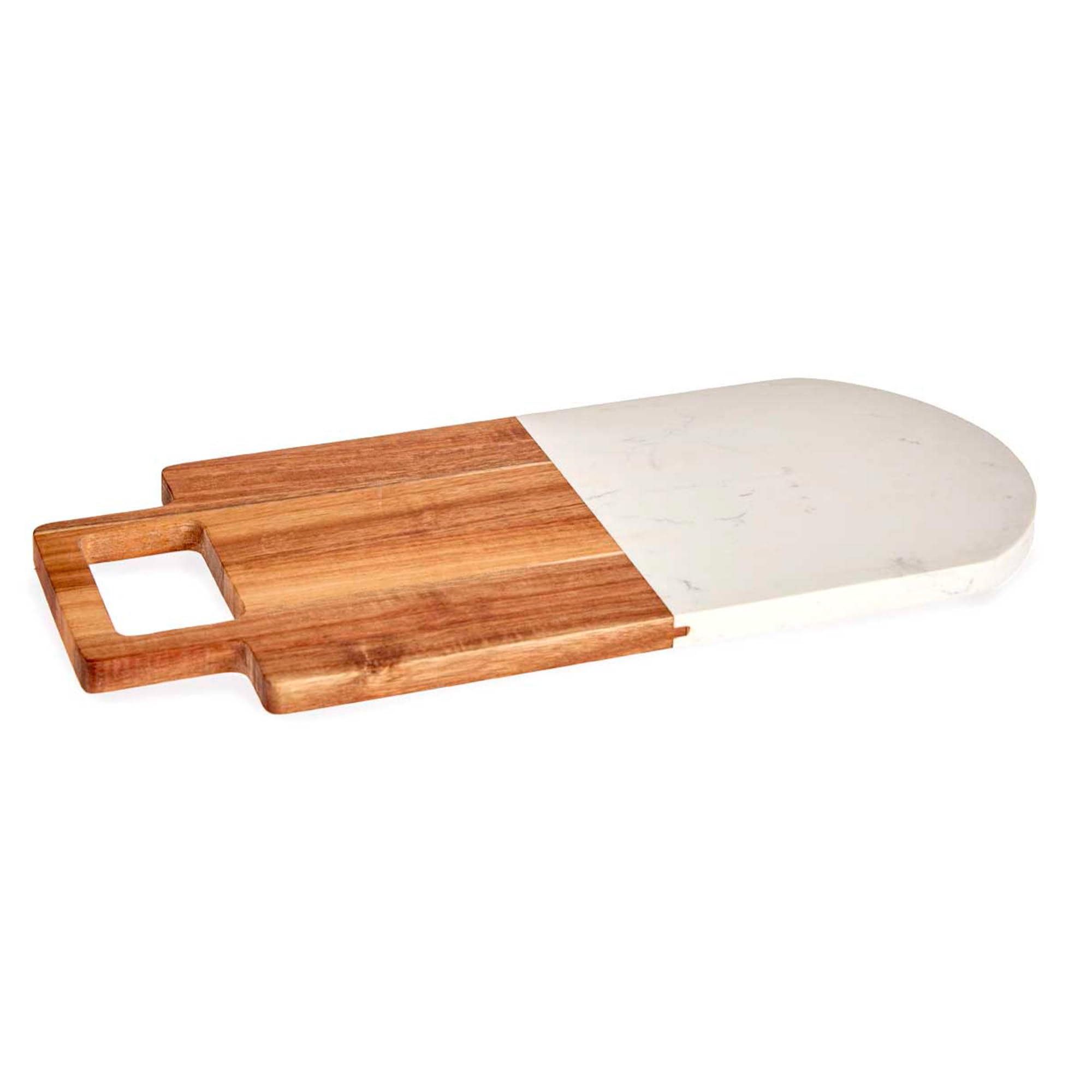 Tabla cortar madera y marmol blanco colección KINVARA