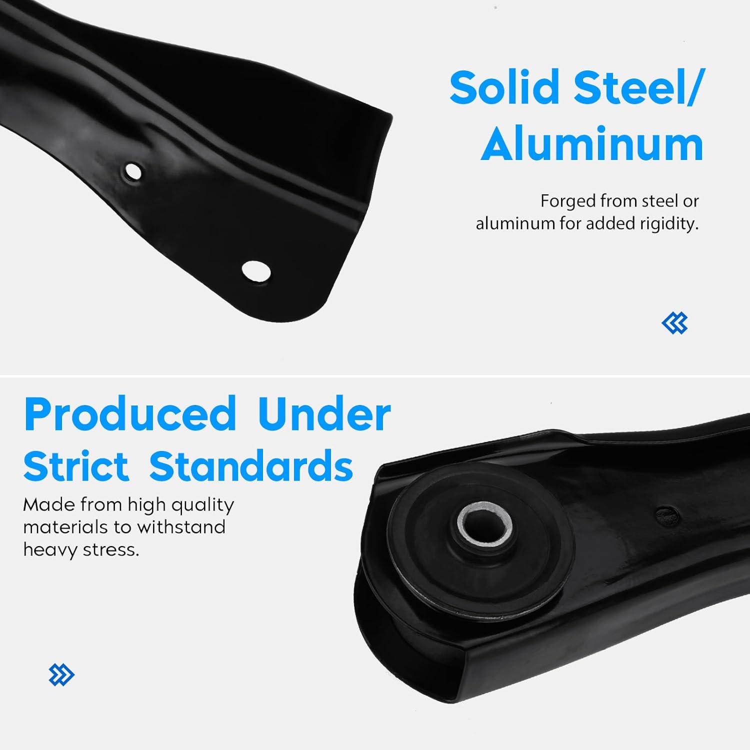 4PCS for 1997-2006 Jeep Wrangler TJ Front Upper & Lower Control Arms, Models w/Coil Spring Suspension K620244 K640734