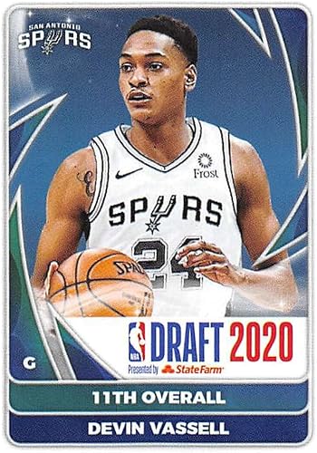 2020-21 Panini Stickers #95 Devin Vassell / 11th Overall Rookie Sticker Official NBA Basketball Album Sticker Measuring 2.75 inch tall X 2 inches