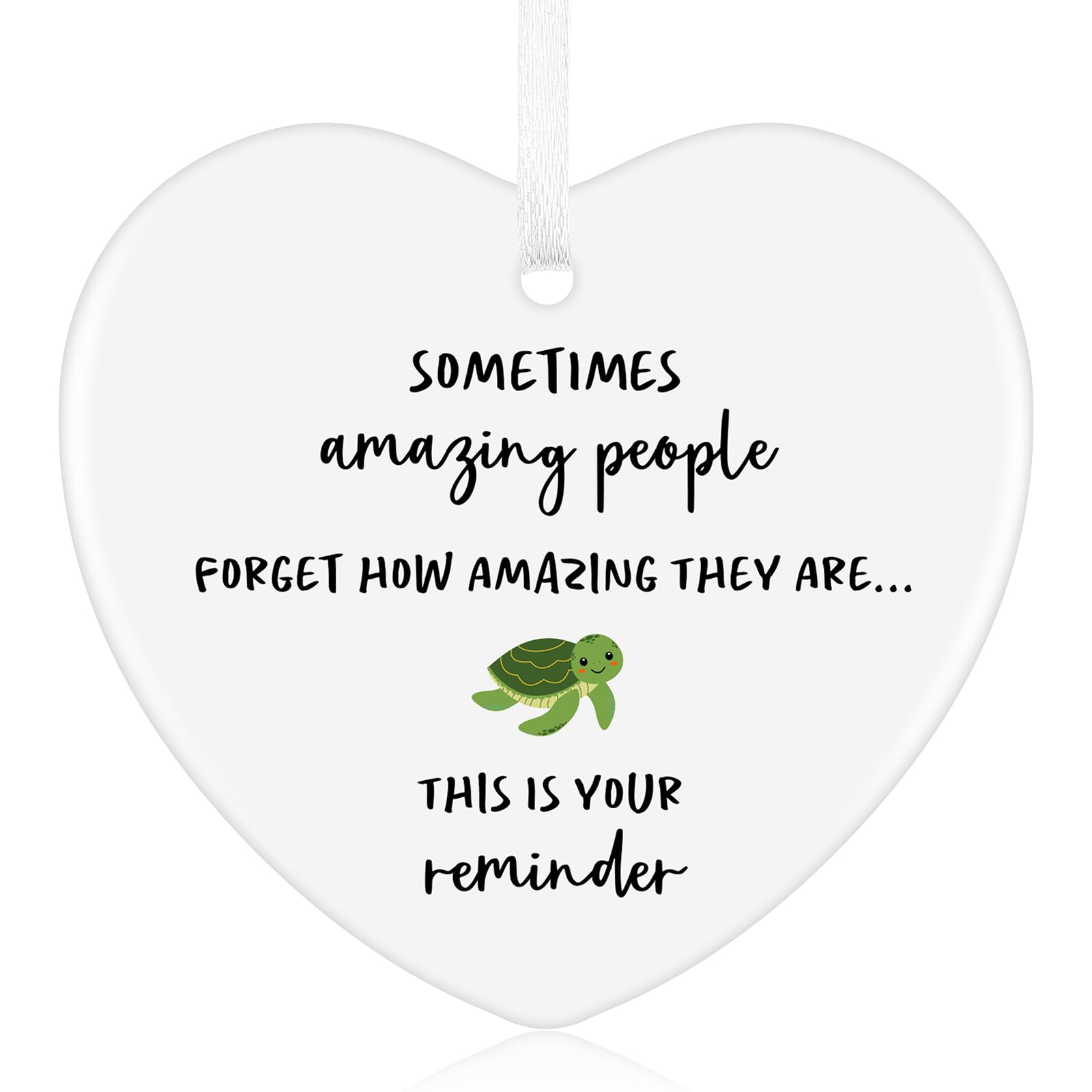 Tenare 2026 Thank You Gift, Graduation Gift, Sometimes People Forget How Amazing They Are, Sentimental Well Done You're Amazing Pendants for Mentor Friend Family Colleague(Turtle Style)