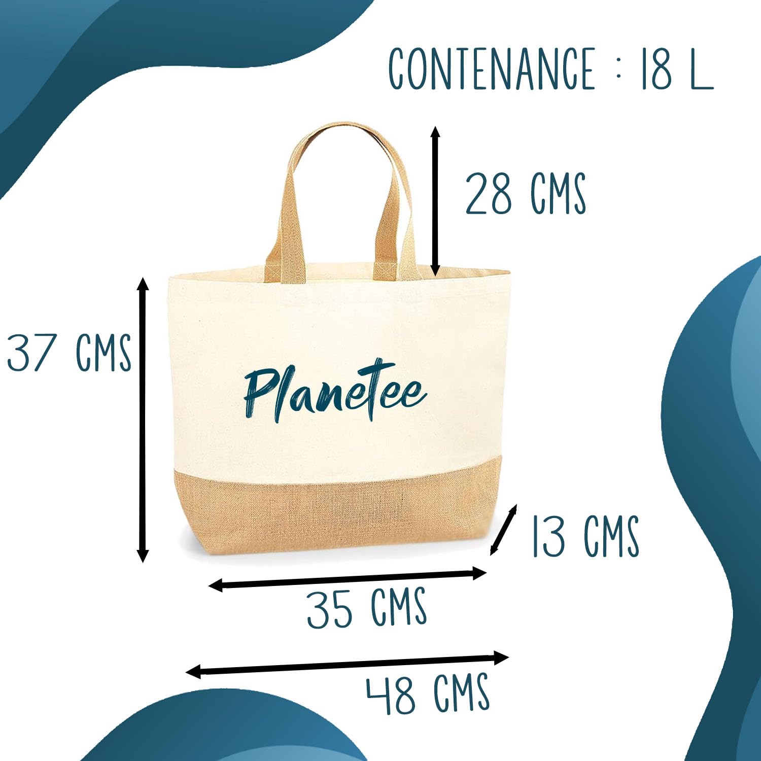 Sac Cabas de Plage Personnalisable Chien Passer du temps avec Prénom Nom | Toile de Jute Coton Courses Idée Cadeau Personnalisé