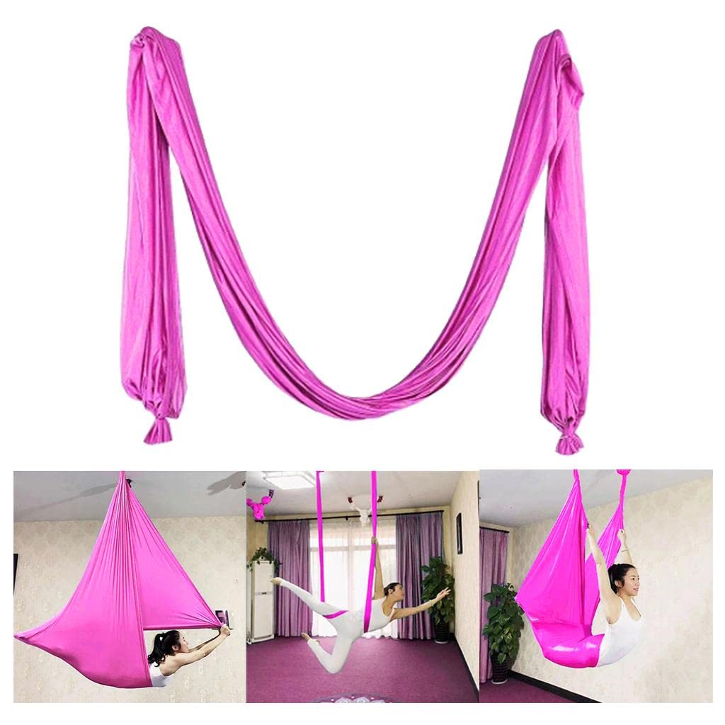 Pilates Yoga Volante Altalena Yoga Aerial Yoga Amaca Tessuto di Seta Rosa Rosso
