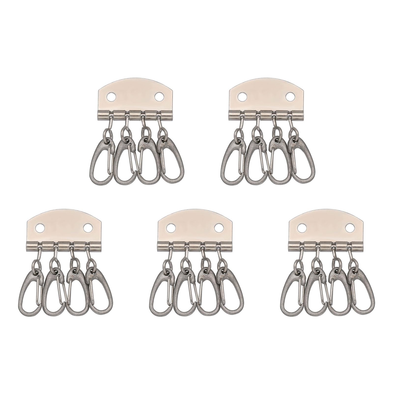 Tsophreniq 5 Pieces Rings Holders Keychain Organisers Row Keyring Organizers Multifunctional Holders with 4/6 Hook