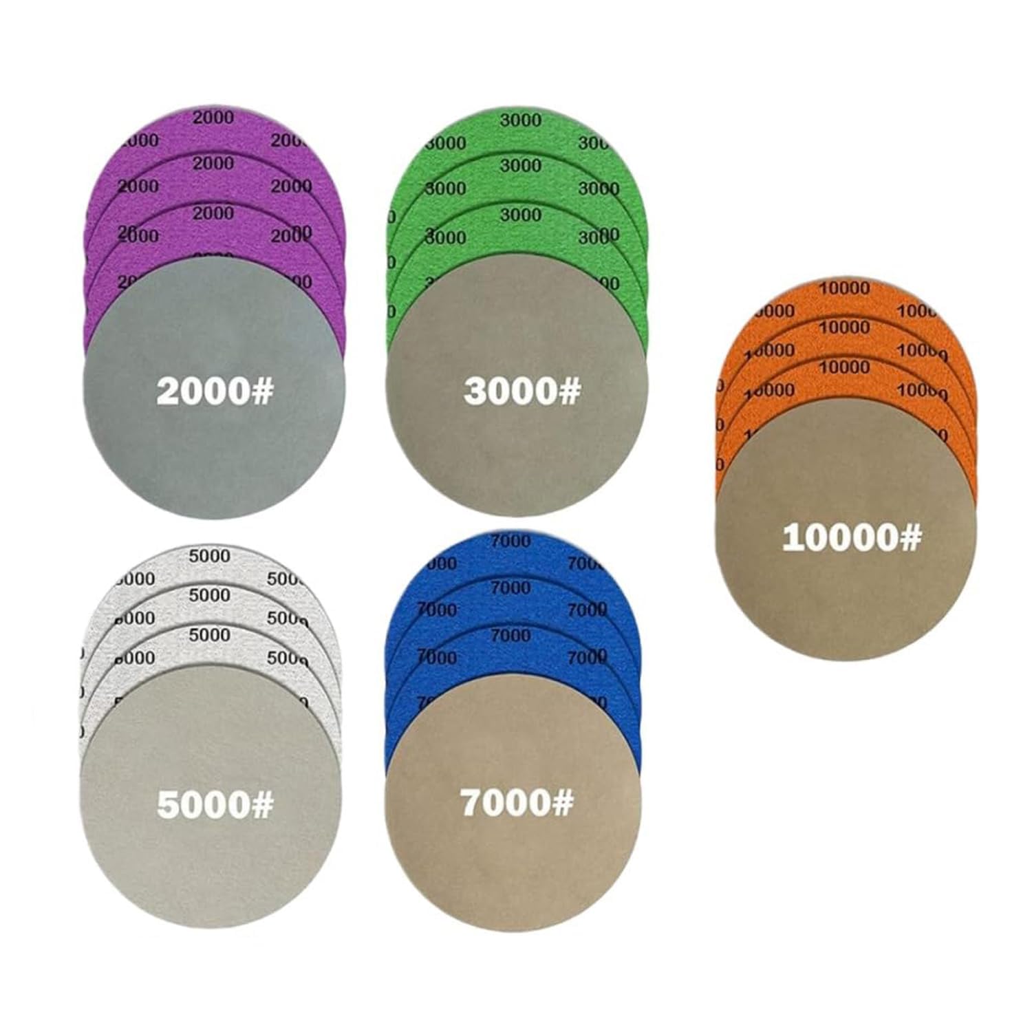 Water Grit Sandpaper 2000/3000/5000/7000/10000 and 5-inch Backing Pad Set, Wet Dry Electric Hook &Loop Sanding Disc with Pad, Grinding Abrasive Paper and Orbital Sander Polisher-image-29