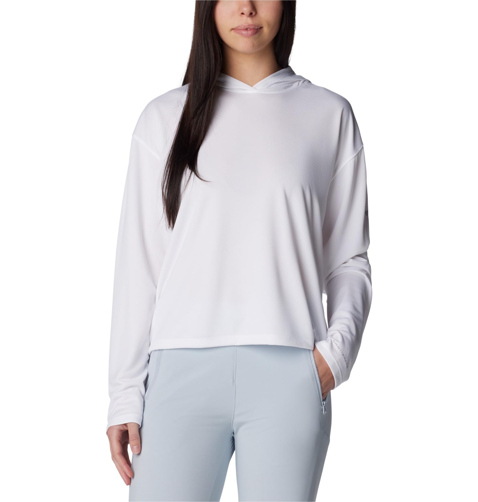 Columbia Women's PFG Solar Stream Hoodie, White, Medium