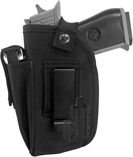 Bursport Funda oculta para pistola con bolsa Mag para pistola con luz láser IWB OWB de uso ambidiestro por Convertible Clip