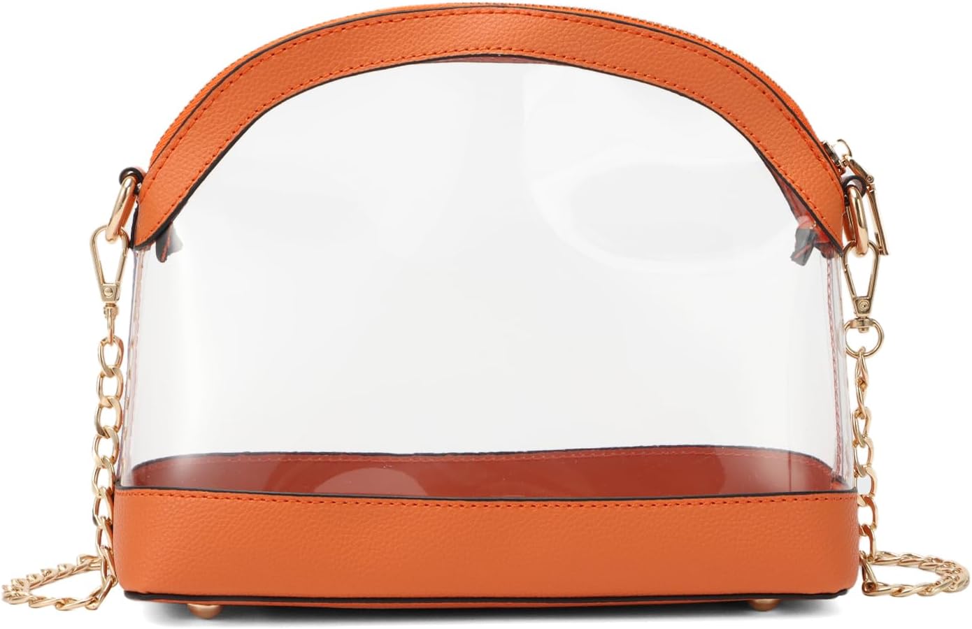 SUKUTU Clear PVC Cross Body Bag for Women with Vegan Leather Trim Stadium Approved See Through Concerts Sports Shoulder Bag