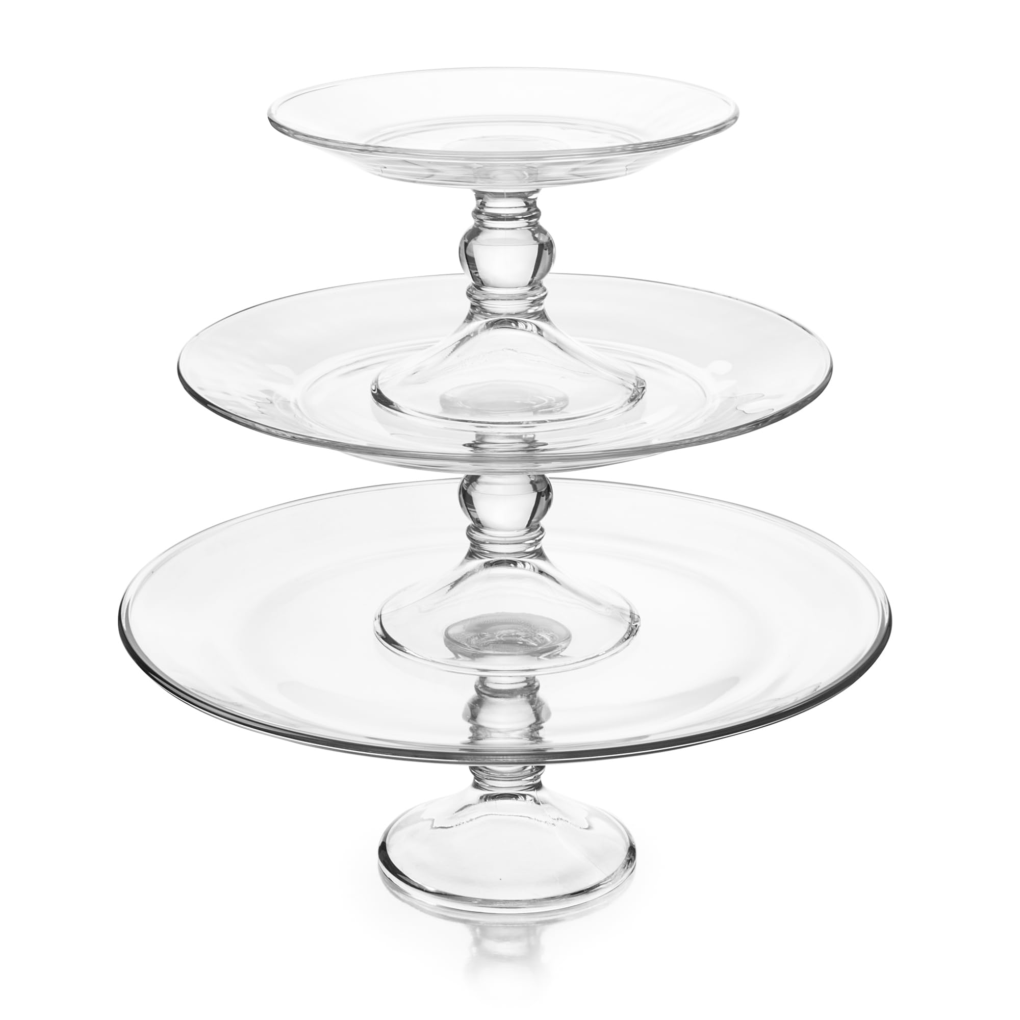 Libbey 3 Tier Glass Platter, 13.0 x 14.6 inches (330 x 370 mm)