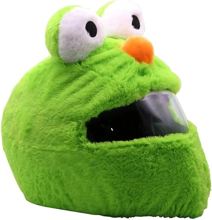 Copricasco Moto In Peluche Divertente | Copertura Per Casco Integrale | Design Cartoon Per Visibilità - Foto 12