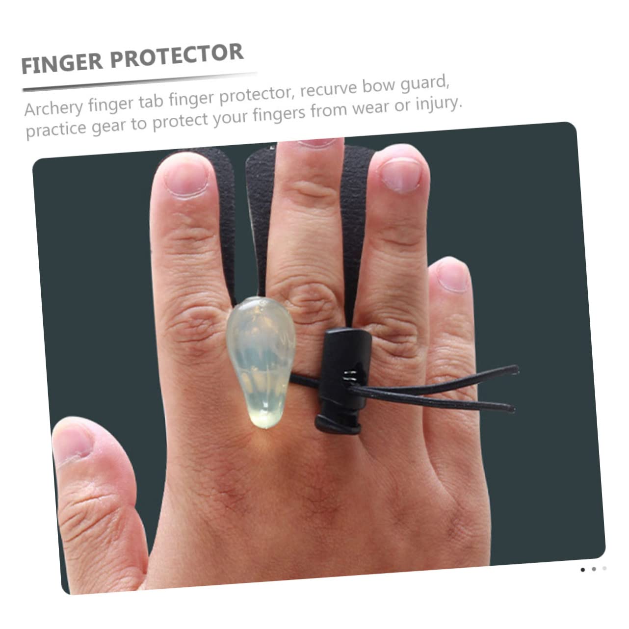 Toddmomy 3pcs Archery Finger Tab Protector Sleeve Adjustable Finger Design for Practice Construction Comfortable Fit for Beginners and Youth