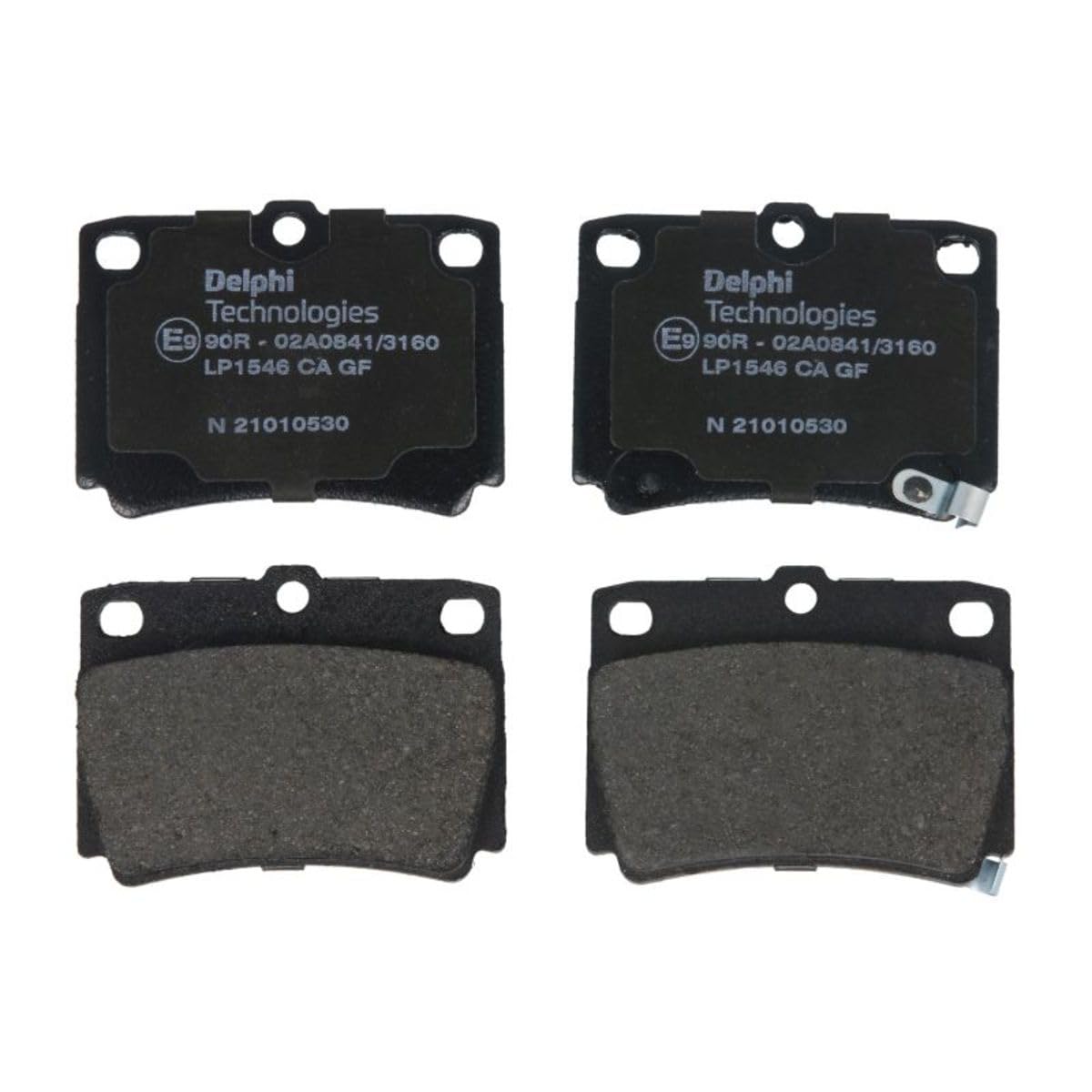 Delphi Kit Pastiglie Freni Posteriore Con Segnalatore Acustico Usura Senza Accessori LP1546-image