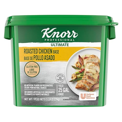 Knorr Professional Ultimate - Base de pasta de pollo sin gluten, sin sabores ni conservantes artificiales, sin MSG añadido, colores de fuentes