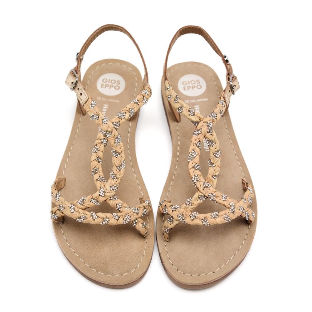 GIOSEPPO WENHAM, Girls Flat Sandals, Taupe, 28 EU, Taupe, 10 UK Child