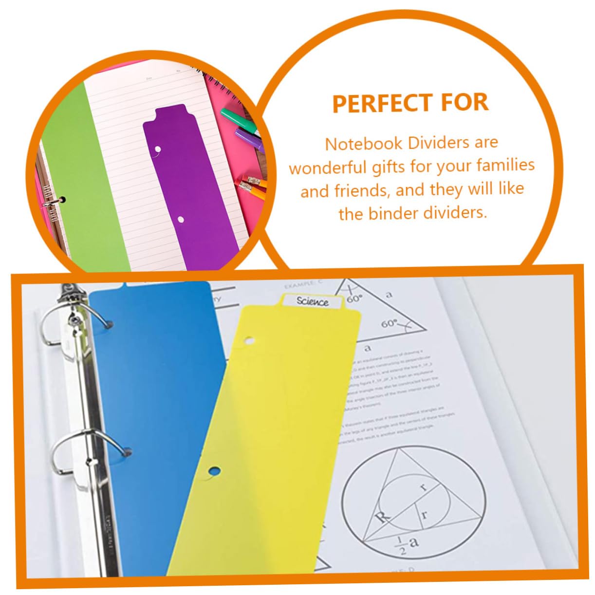 Operitacx 60piezas Separadores De Páginas Para Cuadernos De Anillas De Divisores Para Organización De Compatible Cuadernos Coloridos y Escriturables