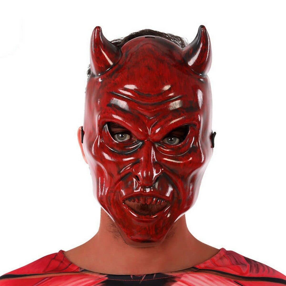 BigBuy Carnival Mask, Standard, Red, Estándar