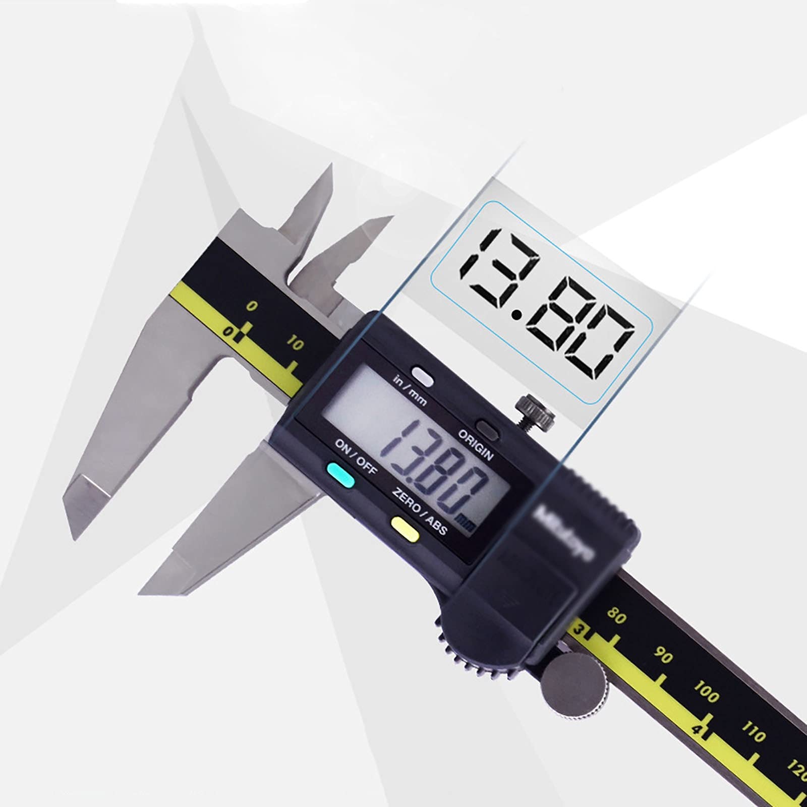 Elektroniczna suwmiarka ze stali nierdzewnej do kciuka/frakcji/mm (150 mm)