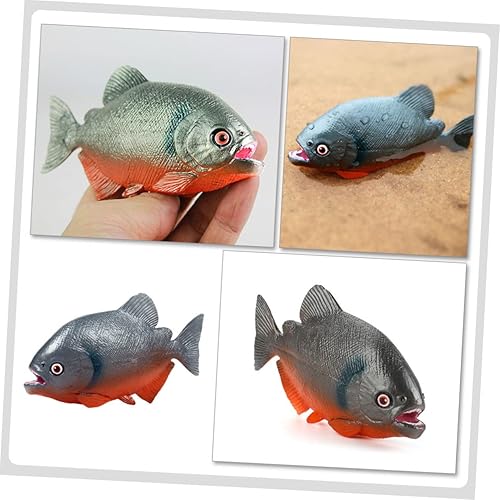 Miniatura 2 de GANAZONO Piranha Toys Ocean Animals Toys Ocean Toys Fish Model Restaurante Escaparate Ornamento Simulación Estatua de Pescado Modelo Animal Río