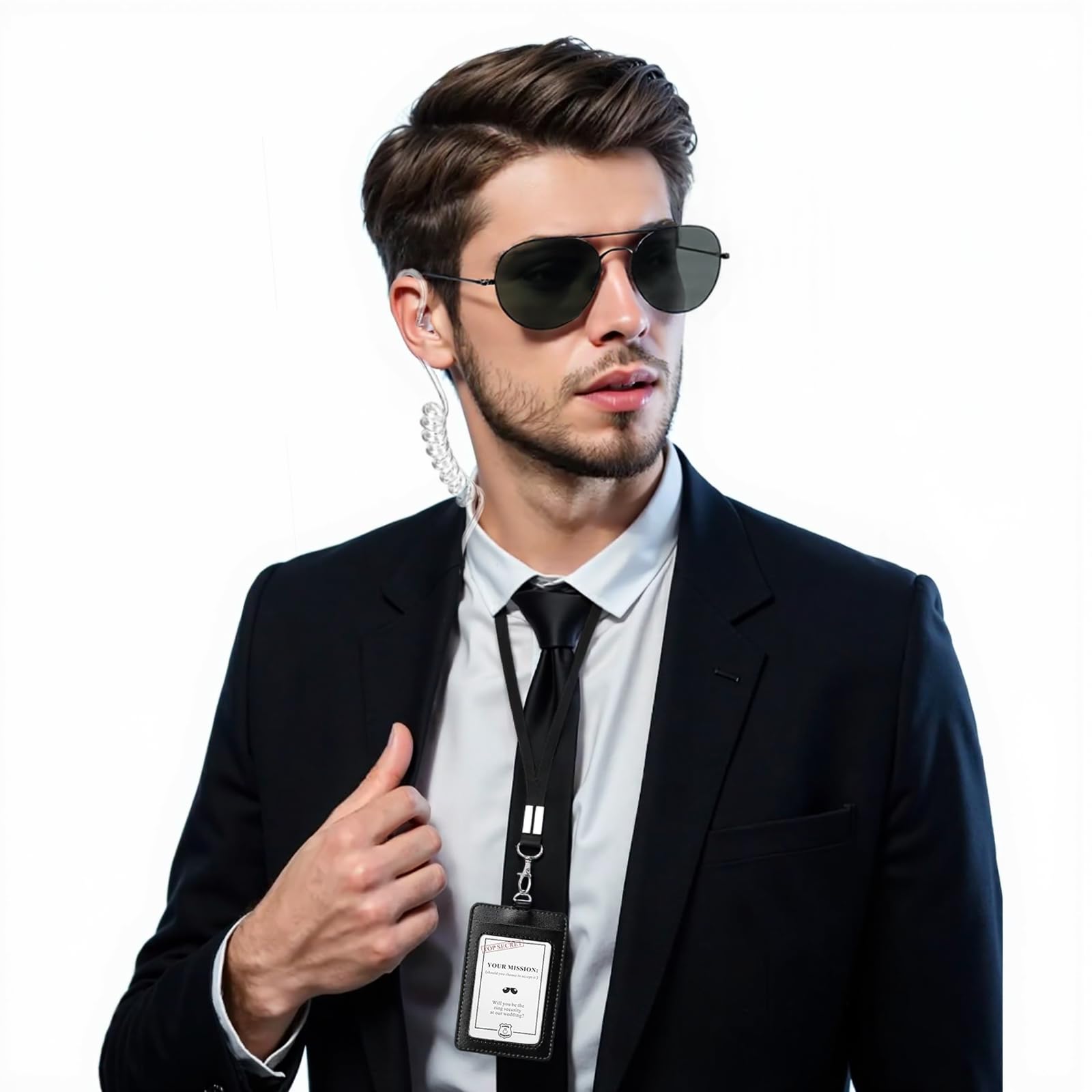 SEFIRST 10 Pcs Agent Costume Accessories Set, Men in Black Costume Accessories - Image 4