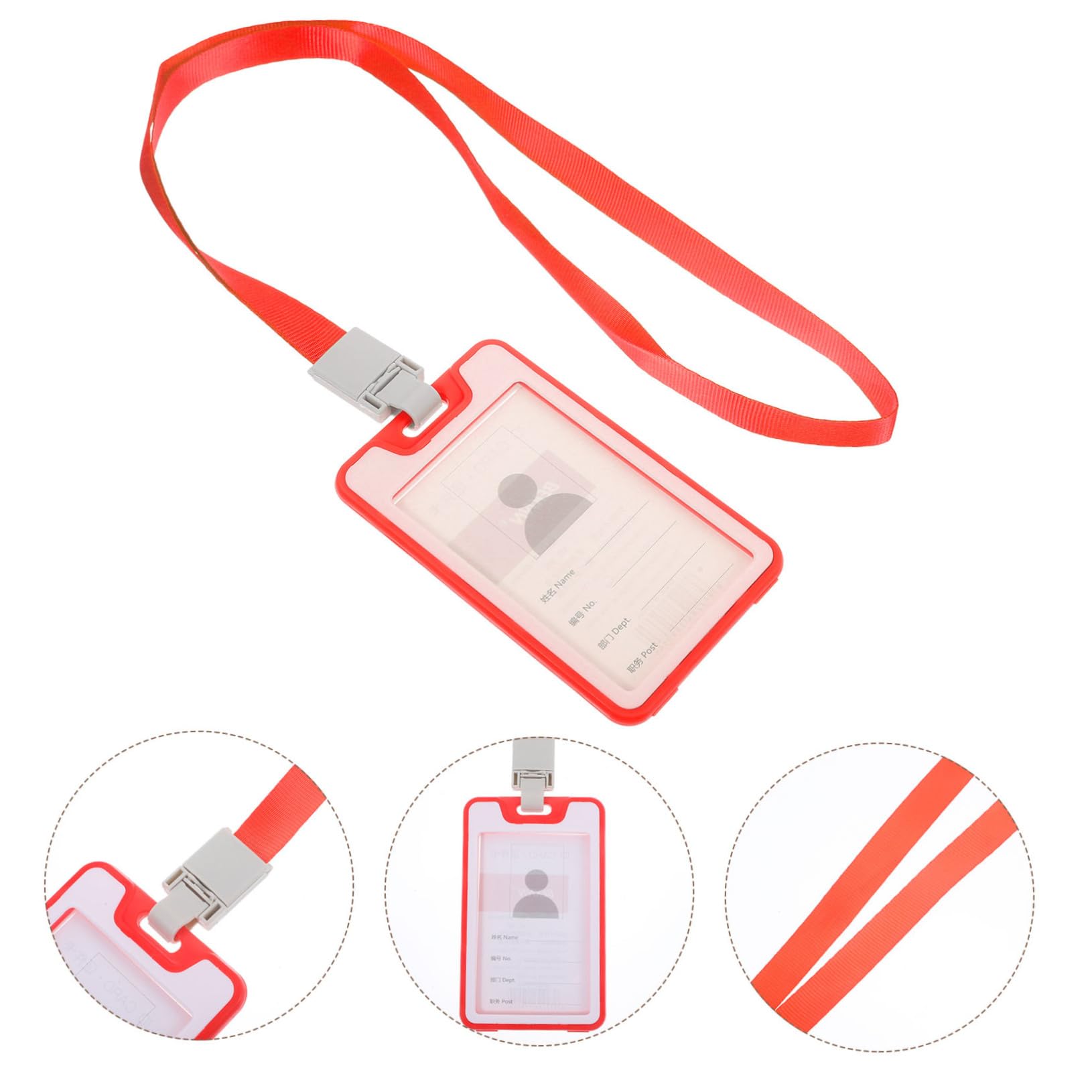 TEHAUX 30piezas Fundas Para Tarjetas De Identificación Con Cordón De Protección Transparente y Ligera Para Oficina y Eventos