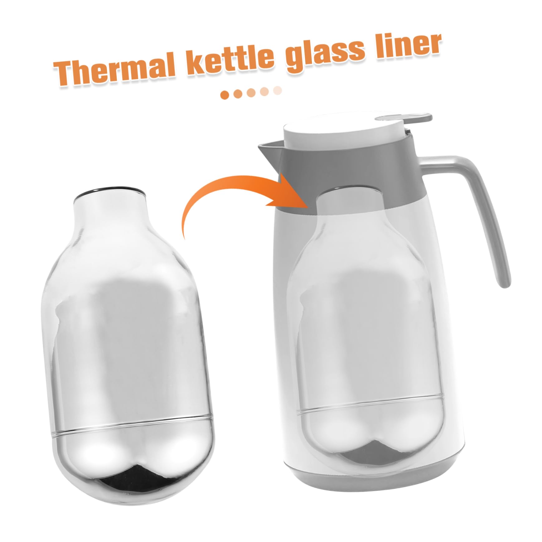 ABOOFAN Wasserflasche Isoliert Glas Thermoskanne Für Heiße Kalte Getränke Geeignet Zum Warmhalten Wasser Tee Kaffee Täglicher Gebrauch Kompatibel Mit Thermoskannen Marken