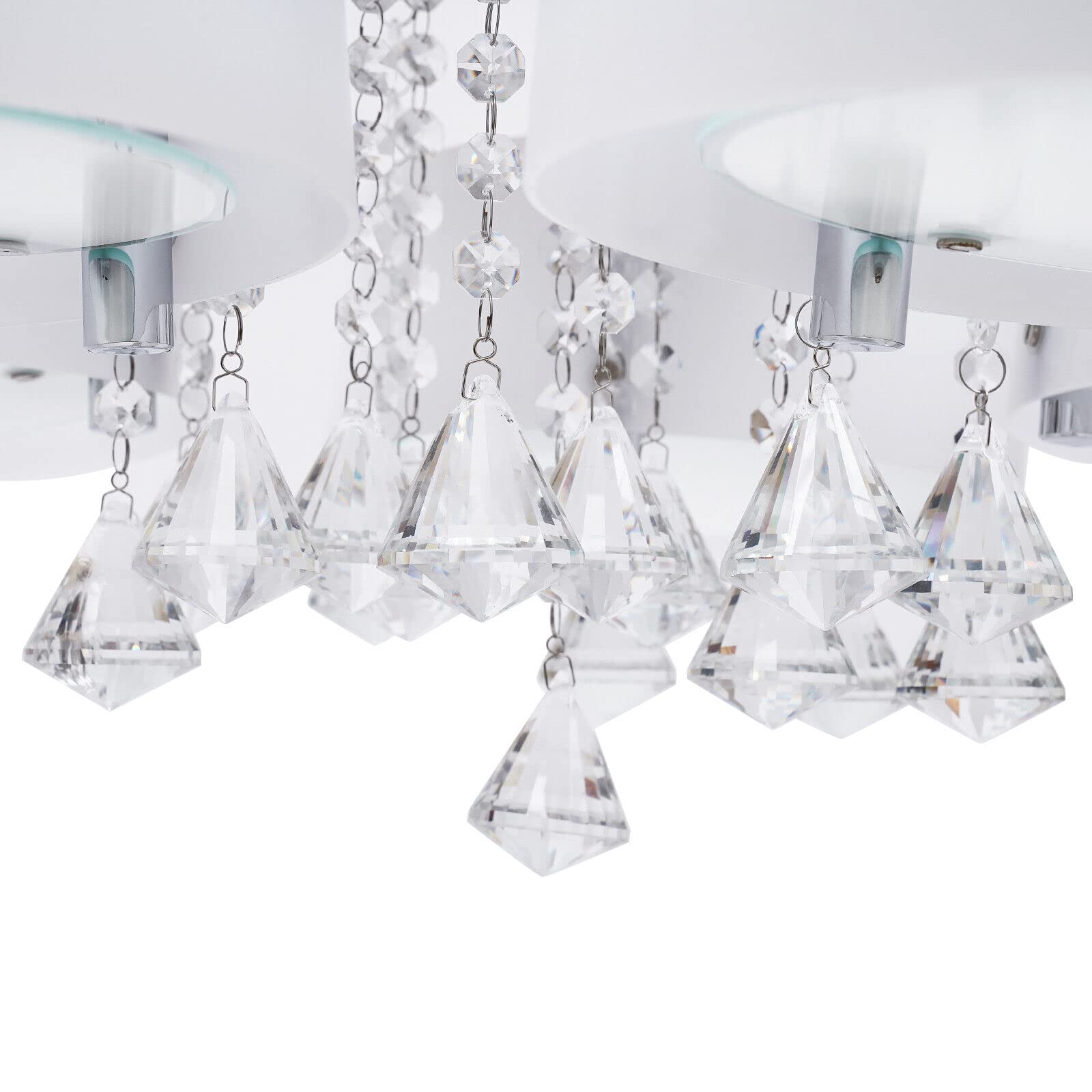 LED Kristall Kronleuchter, Deckenlampe, Deckenleuchte Lampe Beleuchtung Wohnzimme, Smartes Leben, Sich Zur Beleuchtung Von Kinderzimmern, Wohnzimmern, Esszimmern (Modern, E27 LED, 5)