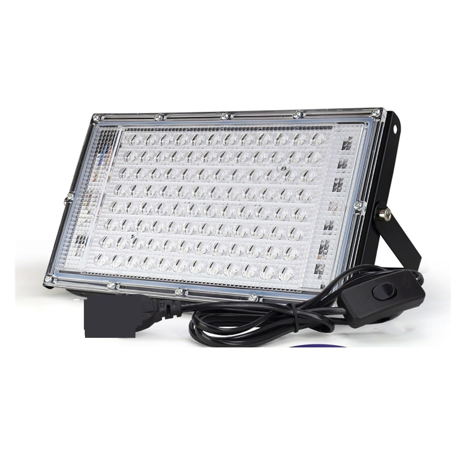JOLIANE 50W 100W UV LED Flood Light Indoor Outdoor Floodlight 395nm 400nm Ultraviolet Fluorescent Stage Lamp Party Spotlight(100W)