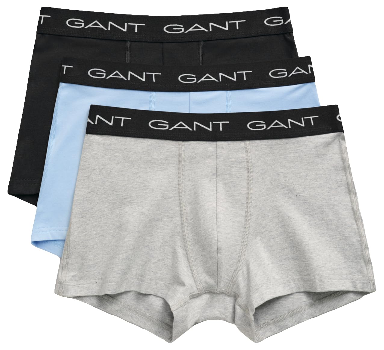 GANT Men's Trunk 3-Pack Underwear, Light Grey Mix, One Size (Pack of 3)