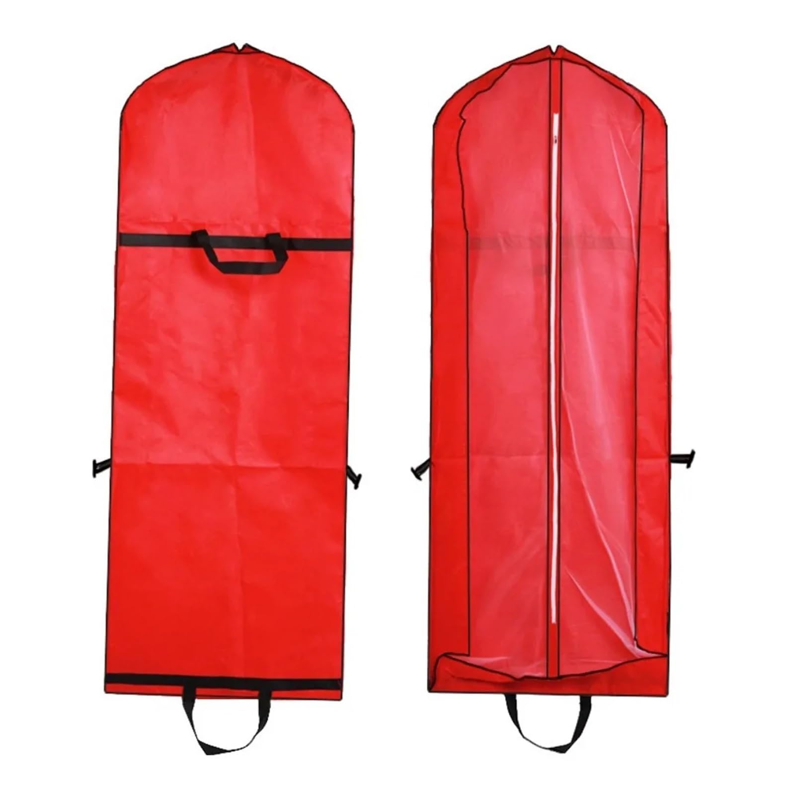2 uds 150cm vestido cubierta antipolvo plegable bolsa protectora de almacenamiento ropa traje(Coffee)
