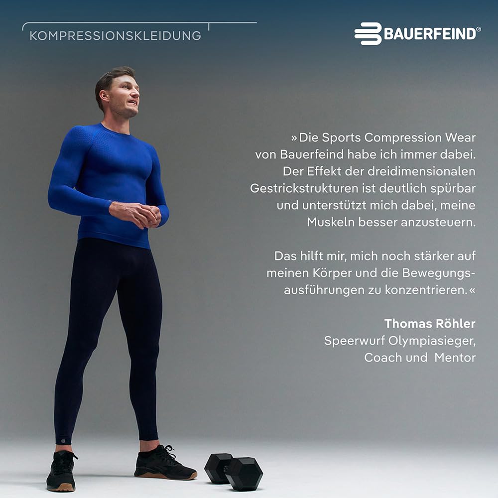 BAUERFEIND Kompressions-Shirt „Sports Compression Shirt Short Sleeve“, Kurzarm-Shirt für Herren, Für verbesserte Durchblutung der Torso- und Armmuskulatur, Polyamid/Elasthan
