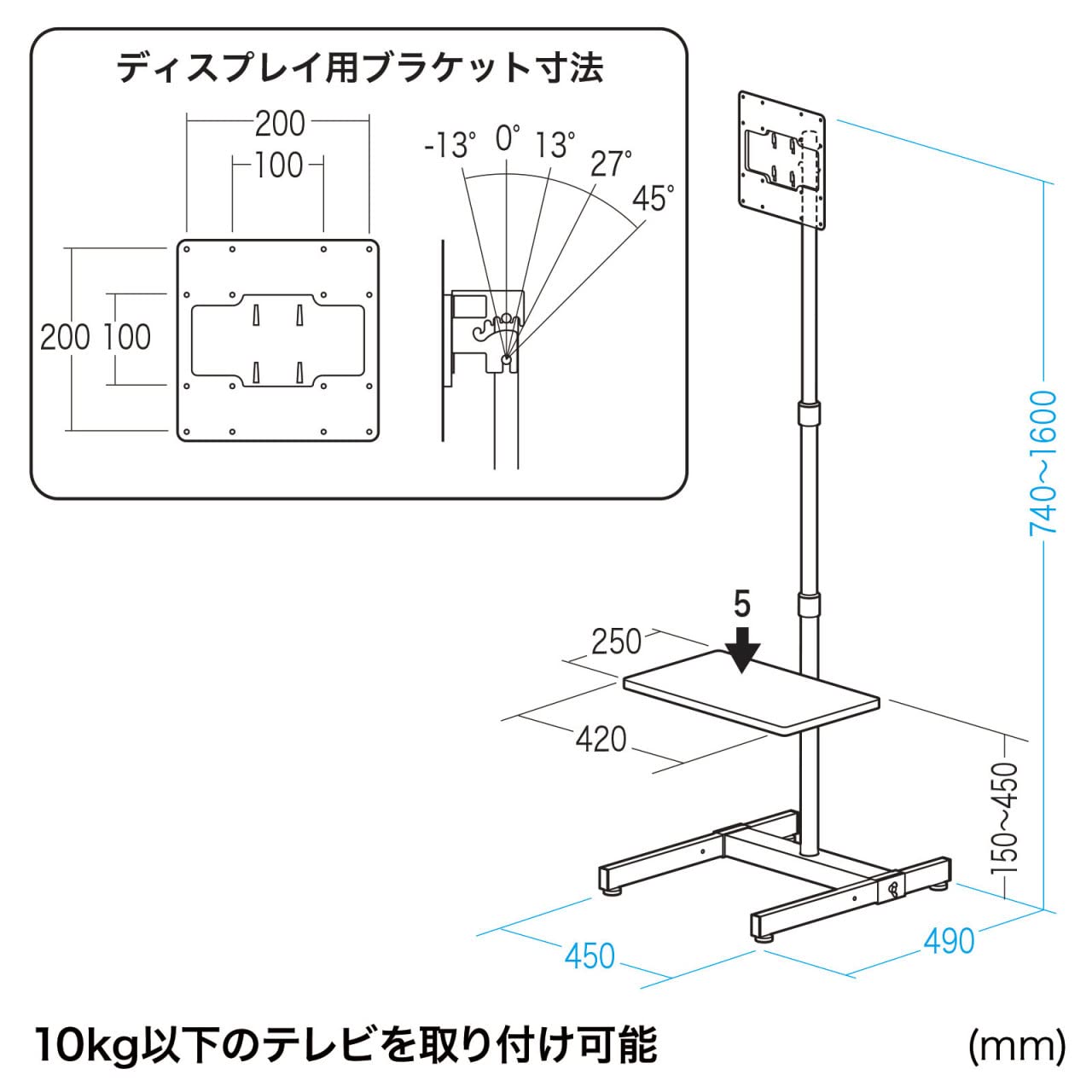 サンワサプライ 簡易液晶TV ディスプレイスタンド CR-LAST19 Amazon.co.jp: サンワサプライ 簡易液晶TV・ディスプレイ