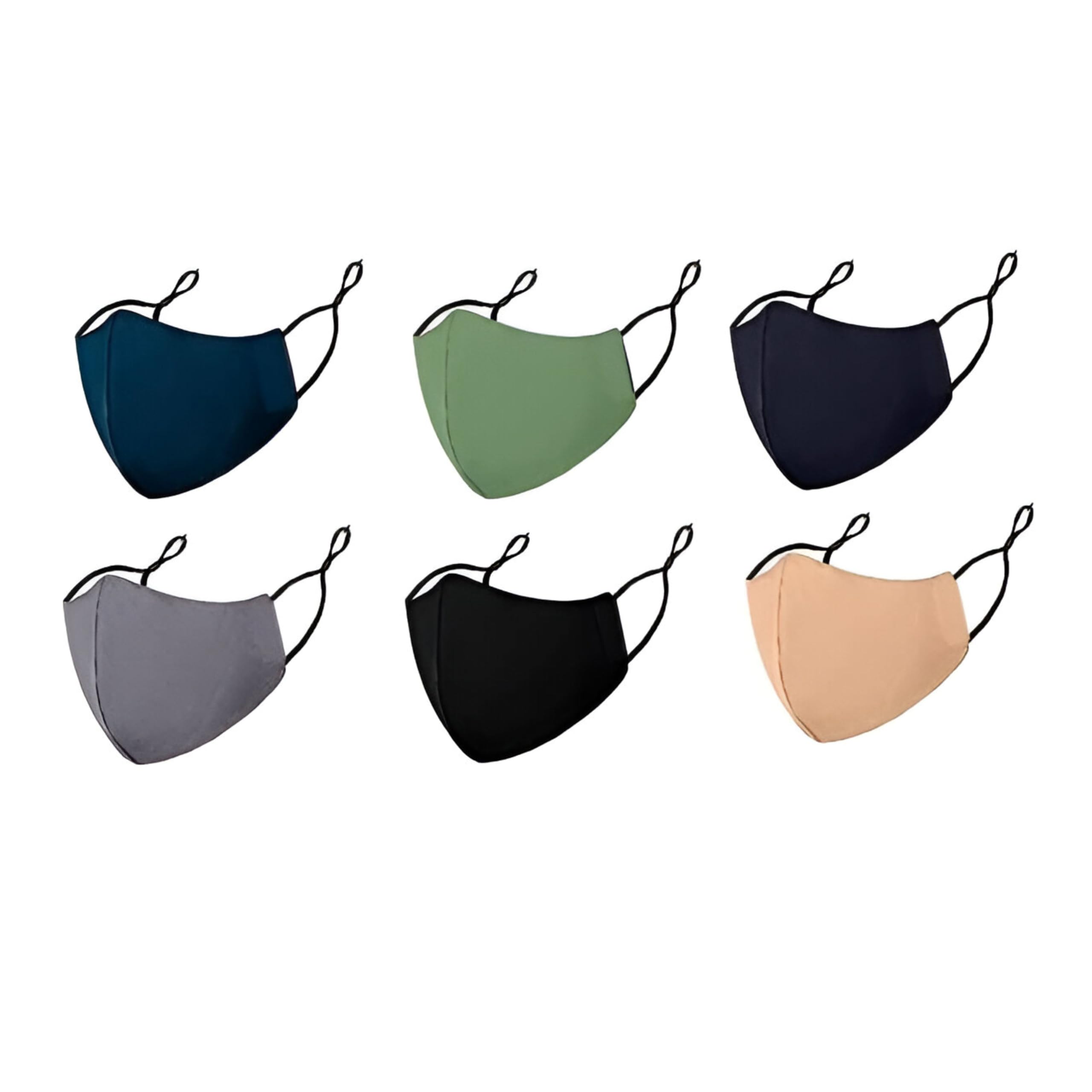 Cotton Mask for Men/Women, Skin Friendly Cotton Washable Fabric, Light Weight & Comfortable Adjustable Masks for Men, Women, Kids, Adult, Mask (MIX COMBO-12)