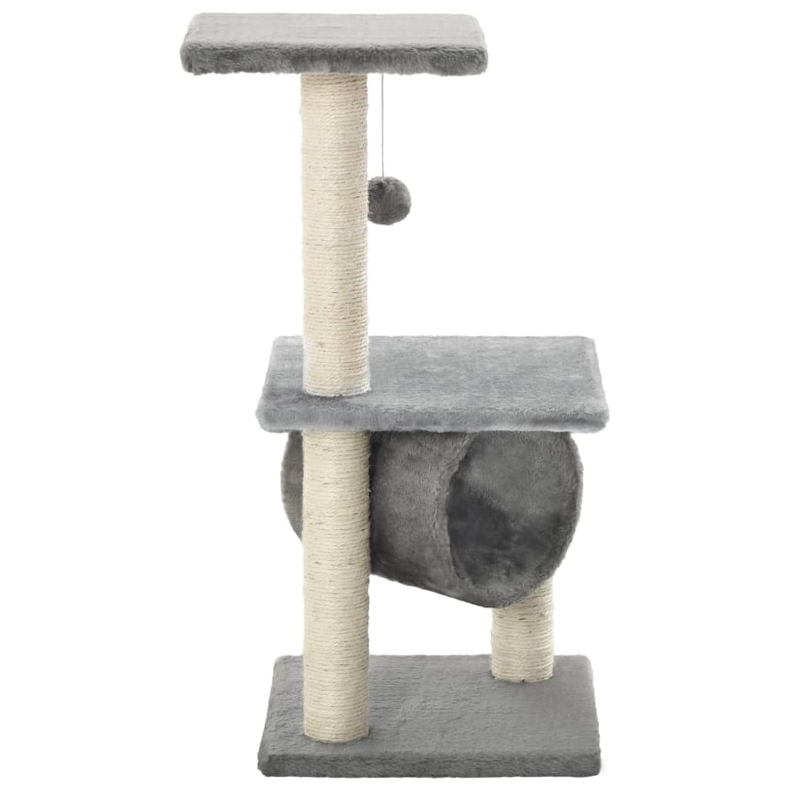 Chusui Rascador para Gatos con Poste rascador de sisal, Arbol para Gatos, Gatos Accesorios, Arranhador para Gatos, Arbol Rascador Gatos, 65 cm Gris