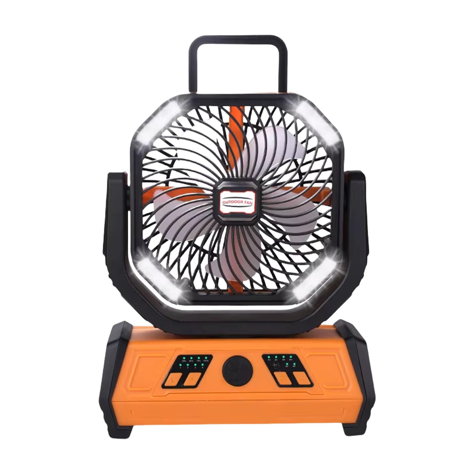 TAZIZI Portable Tent Fan Light 10000mAh Battery Quiet Operations Camping Desk Texture Suitable for Outdoor Outdoor Camping
