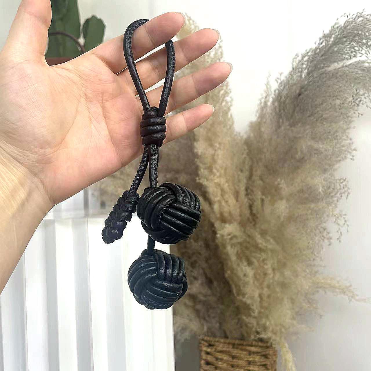 Cute Bag Charms for Women Men Stylish Braided PU Leather Rope Knot Keychain for Handbag Birthday Christmas Gift - Image 7