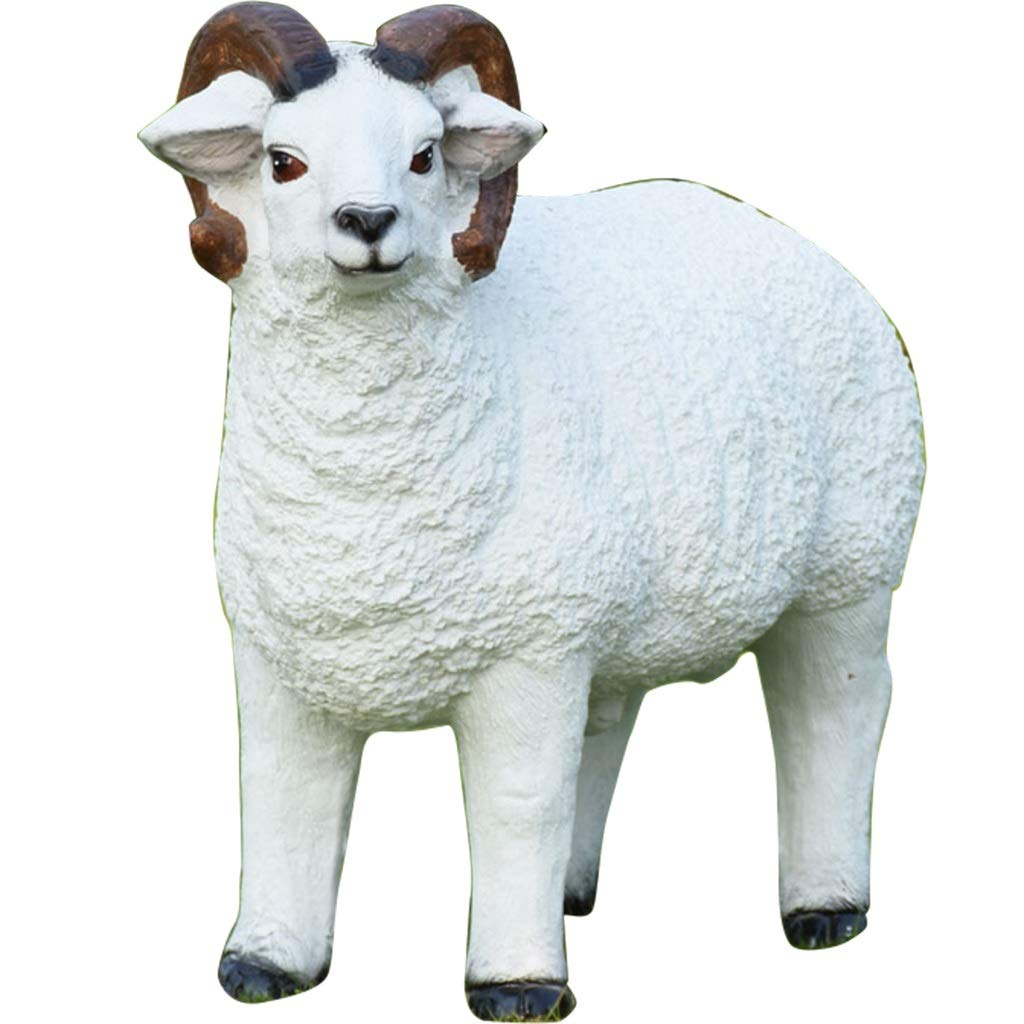 MNUvxzaewf Garden Sculpture & Statues, Yard Art Large Size Outdoor Cute Sheep in Kindergarten Ornament Fashion Simulation(84 * 35 * 66cm)