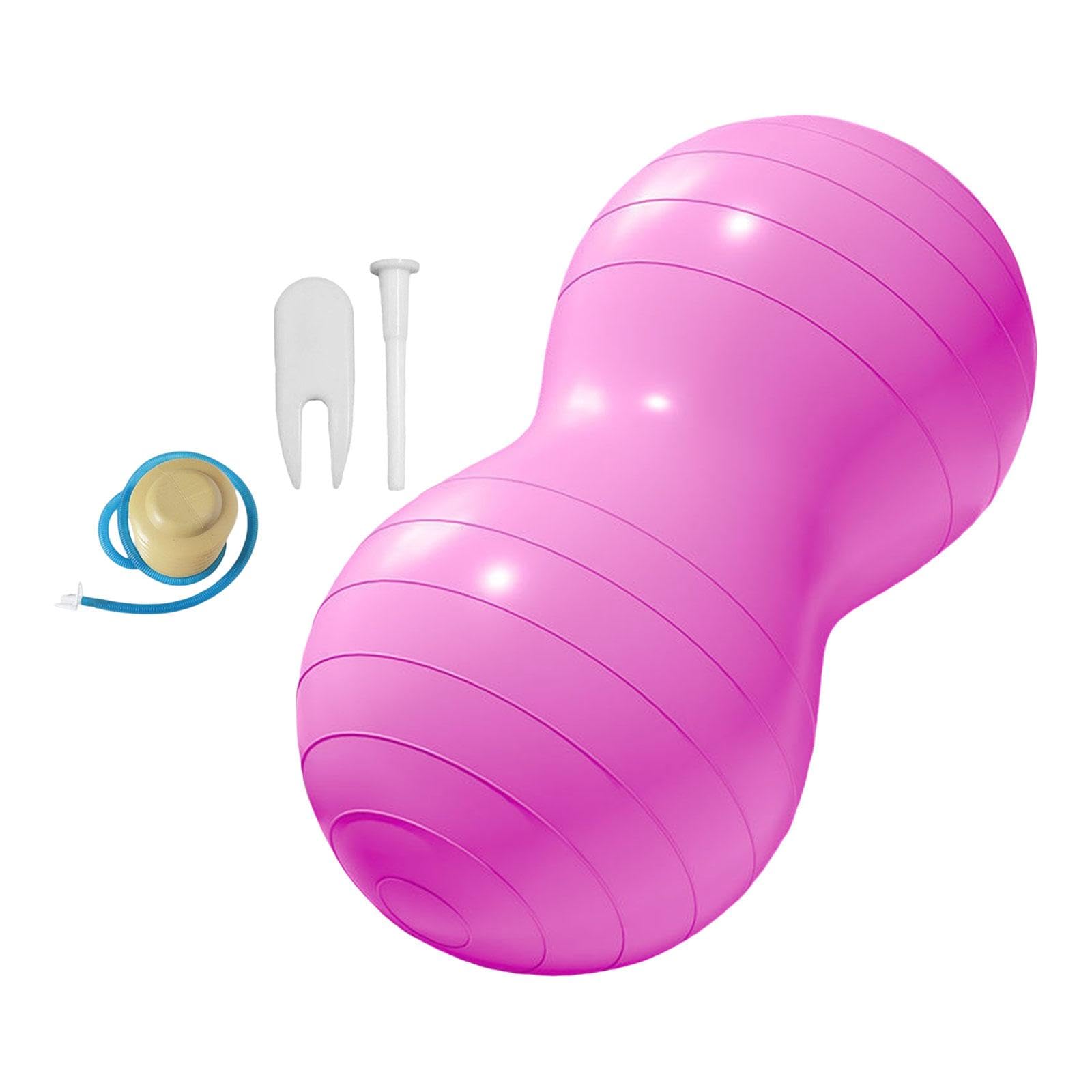 Peanut Ball Core Strength Training with Pump for Workout Gym Rose Red|Sporting Goods|Fitness Running & Yoga|Fitness Equipment & Gear|Exercise Balls-image-16