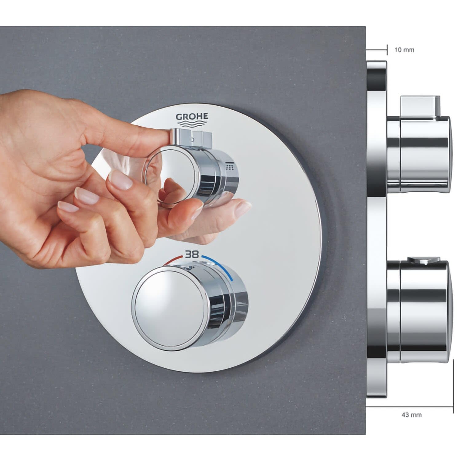 GROHE Grohtherm Podtynkowy zestaw prysznicowy z deszczownicą Rainshower Cosmopolitan 210
