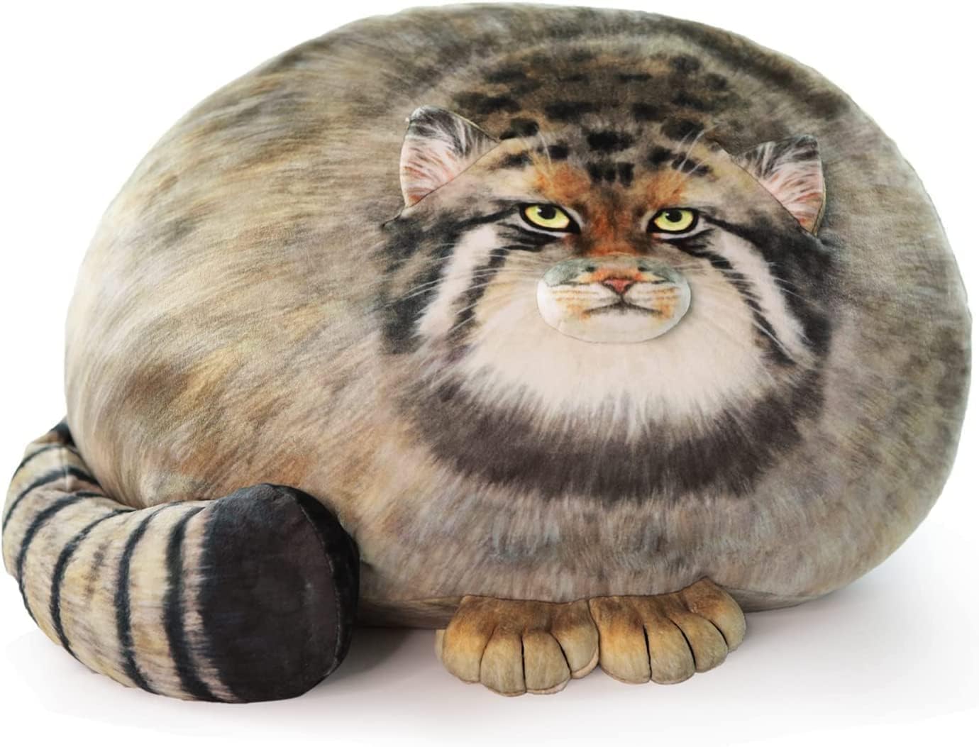 Maomoto Steppe Cat Plush, Cat Stuffed Animal 18inch, Pallas Cat Plush Pillow, Cute Plushies for Girls Soft Plush Pillow
