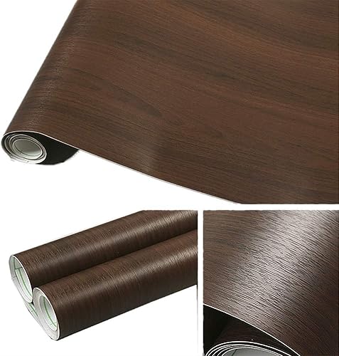 MULLSAN Película de madera para despegar y pegar, papel tapiz de panel de madera vintage, autoadhesivo, extraíble, decorativo, tablón de madera