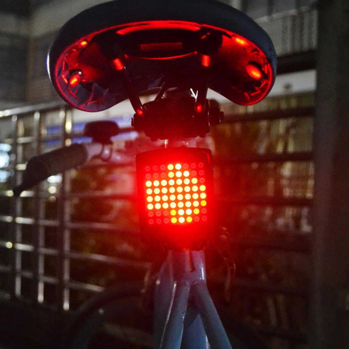 Luz Trasera LED Recargable USB para Bicicleta Intermitentes Inalámbricos Resistente al Agua, Material Abs, Señal de Seguridad para Ciclismo