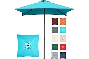 4.9 ft Outdoor Patio Umbrella, Sun Shading Market Table Umbrella