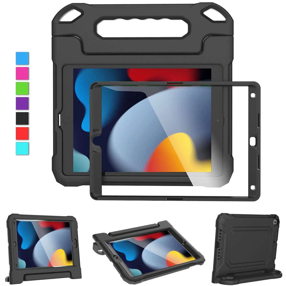 MOXOTEK Kids Case for iPad 9th/8th/7th Generation 10.2 Inch 2021/2020/2019, Case for iPad Air 3rd Gen/Pro 10.5 Inch, Durable Shockproof Cover with Screen Protector for iPad 10.2 & 10.5, Black (B09Z1KBGDZ) Amazon Price History, Amazon Price Tracker