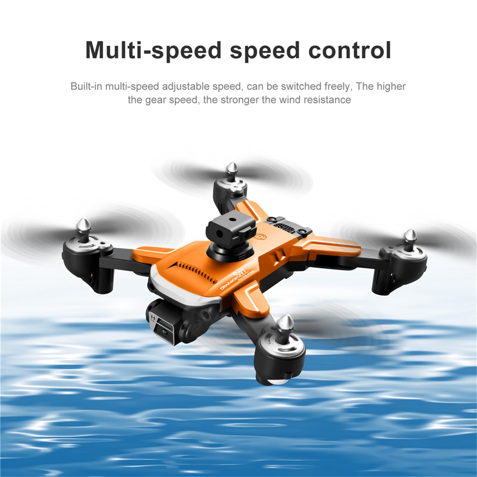 Drone GPS con Videocamera 4K HD, Drone FPV con Trasmissione, Quadricottero RC con 2 Batterie, Ritorno Automatico, Seguimi, Mantenimento Dell'altitudine, Facile per I Principianti,Nero