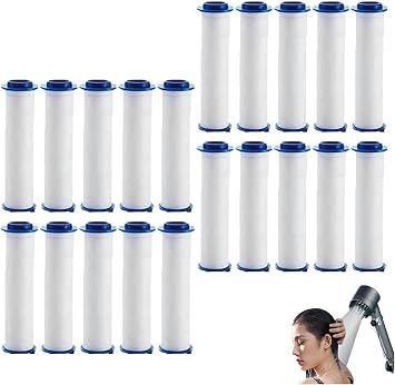 10/20 Pcs Showerhead Filters, Ion Shower Drops Head Filter, PP Cotton Filter Cartridge, Shower Head Filters Replacement, Suitable for Various Specifications of Shower Heads 20Pcs, 2.56in/6.5cm